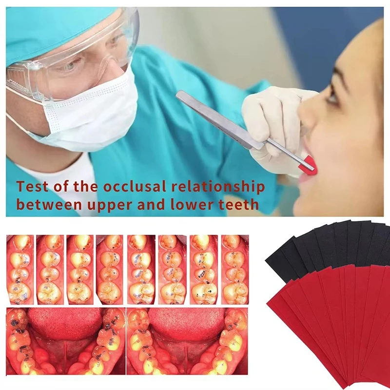 1pcs Plastic Boxed Dental Care Bite Paper For Home Self-examination Of Oral Care And Ultra-Thin Bite Examination Paper
