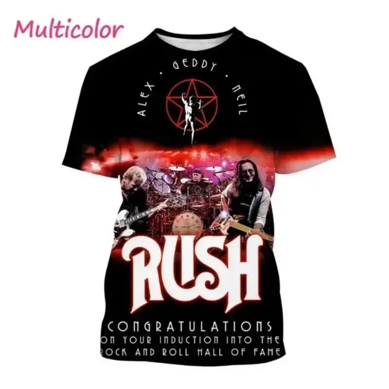 

Popular Classic Rush Rock Band 3D Printed Men's T shirt Hip-hop Causal Short sleeve T-shirt Oversized Unisex Streetwear Clothing
