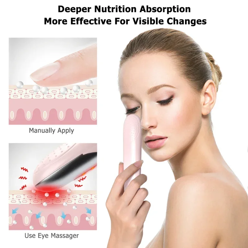 Ems Electronic Eye Massager Led Photon Therapy Hot Compress Vibration Eye Massage Anti-dark Circles and Wrinkles Beauty Instrume