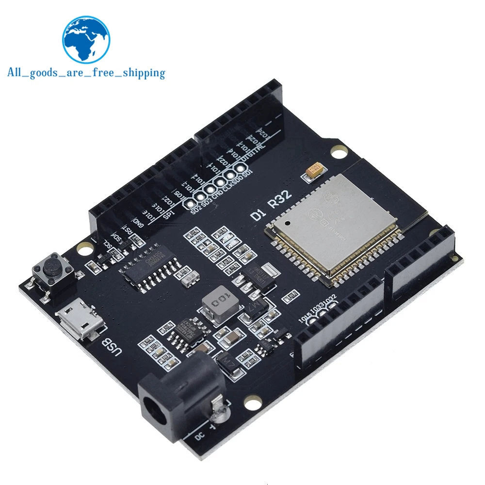 ESP32 For Wemos D1 Mini For Arduino UNO R3 D1 R32 WIFI Wireless Bluetooth Development Board CH340 4M Memory One ESP 32