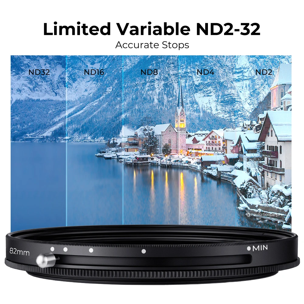 K&F Concept ND2-ND32 ND CPL Filter Camera Lenses Adjustable Circular Polarizing Filter 2 in 1 Variable 49mm 52mm 62mm 67mm 77mm