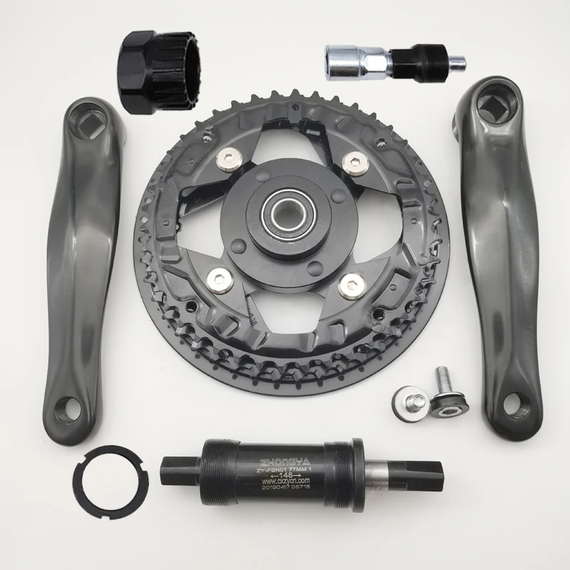 Mountain Bike Middle Drive Motor Kit Accessory BB mtb bicycle chain wheel crank set for DIY Ebike Conversion Kit