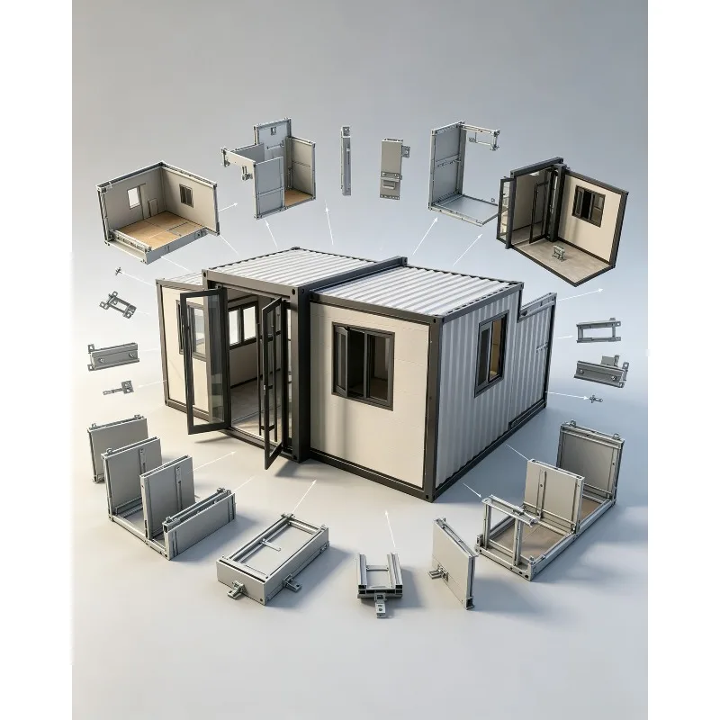 Customized Factory Price 20ft 40ft Double Wing Foldable Container House Expandable Home Office Granny Flat Prefabricated House