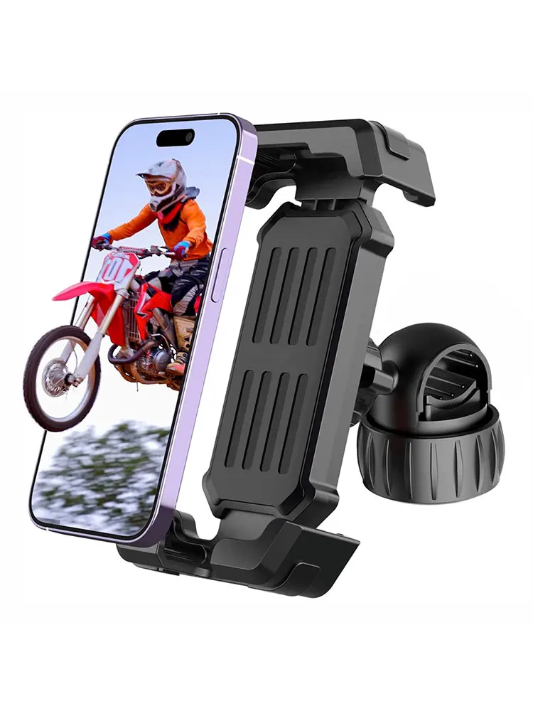 AliExpress NONE Pro/Basic Moto & Bike Phone Mount - Anti-Vibration Handlebar Clamp for iPhone/Android, 360° Shock Absorber (Fits Road/MTB)