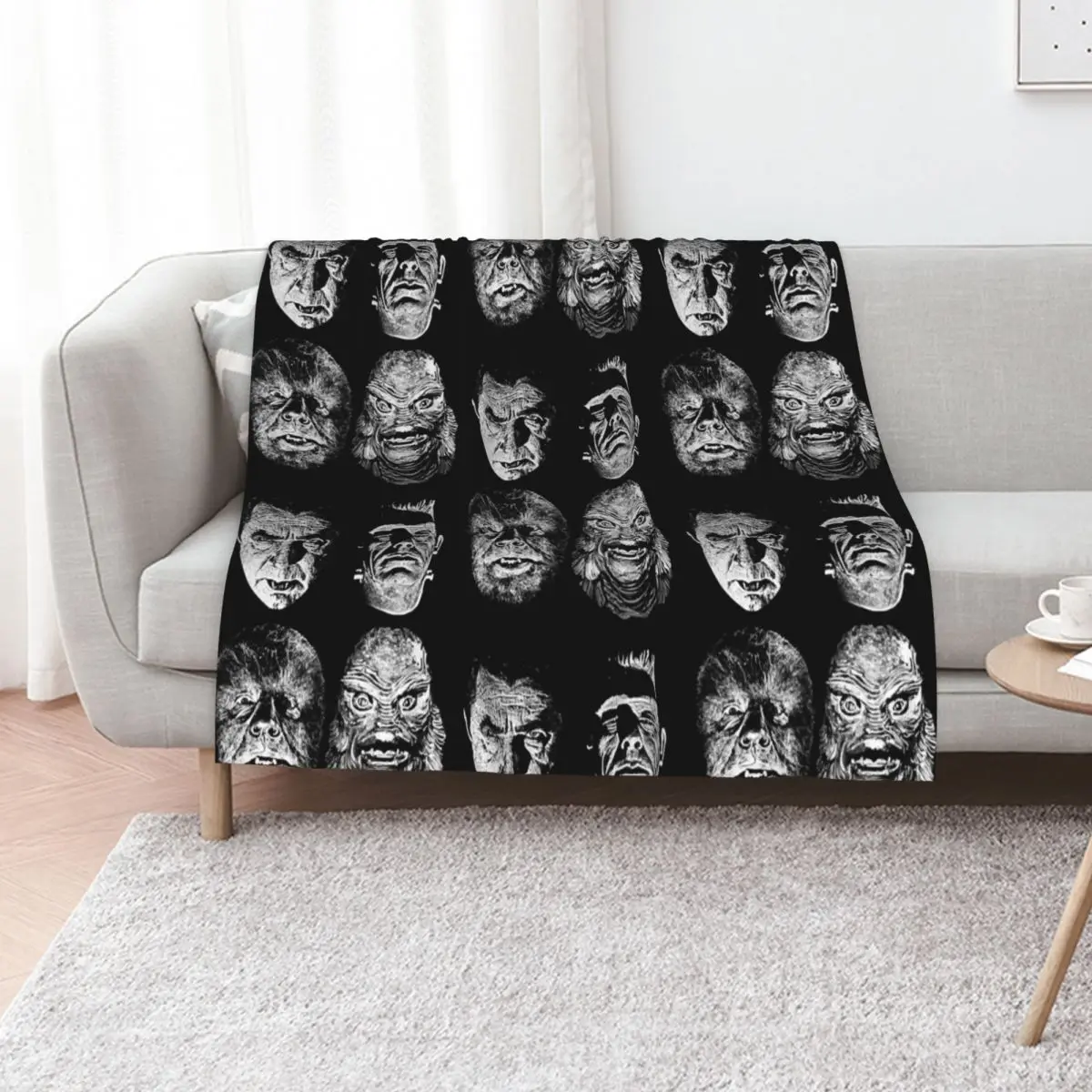 Universal Studios, Monsters, Monster Mash, dracula, wolfman, frankenstein, creature Throw Blanket