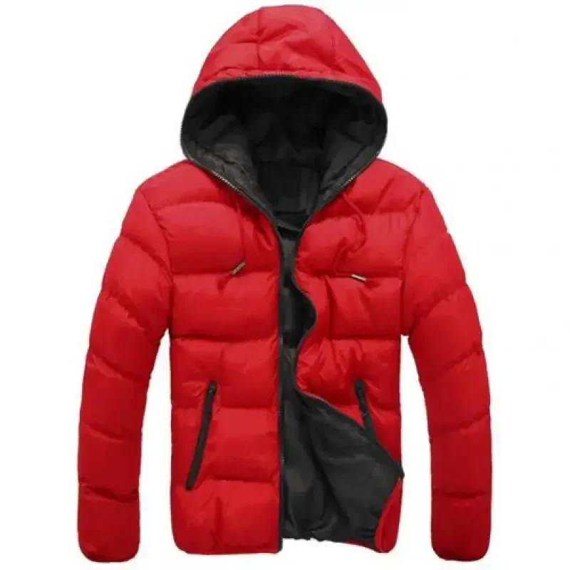 Winter Jacket Hooded Coat for Men Thick Warm Winter Men Windproof Parka Winter Hooded Men Windproof Parka