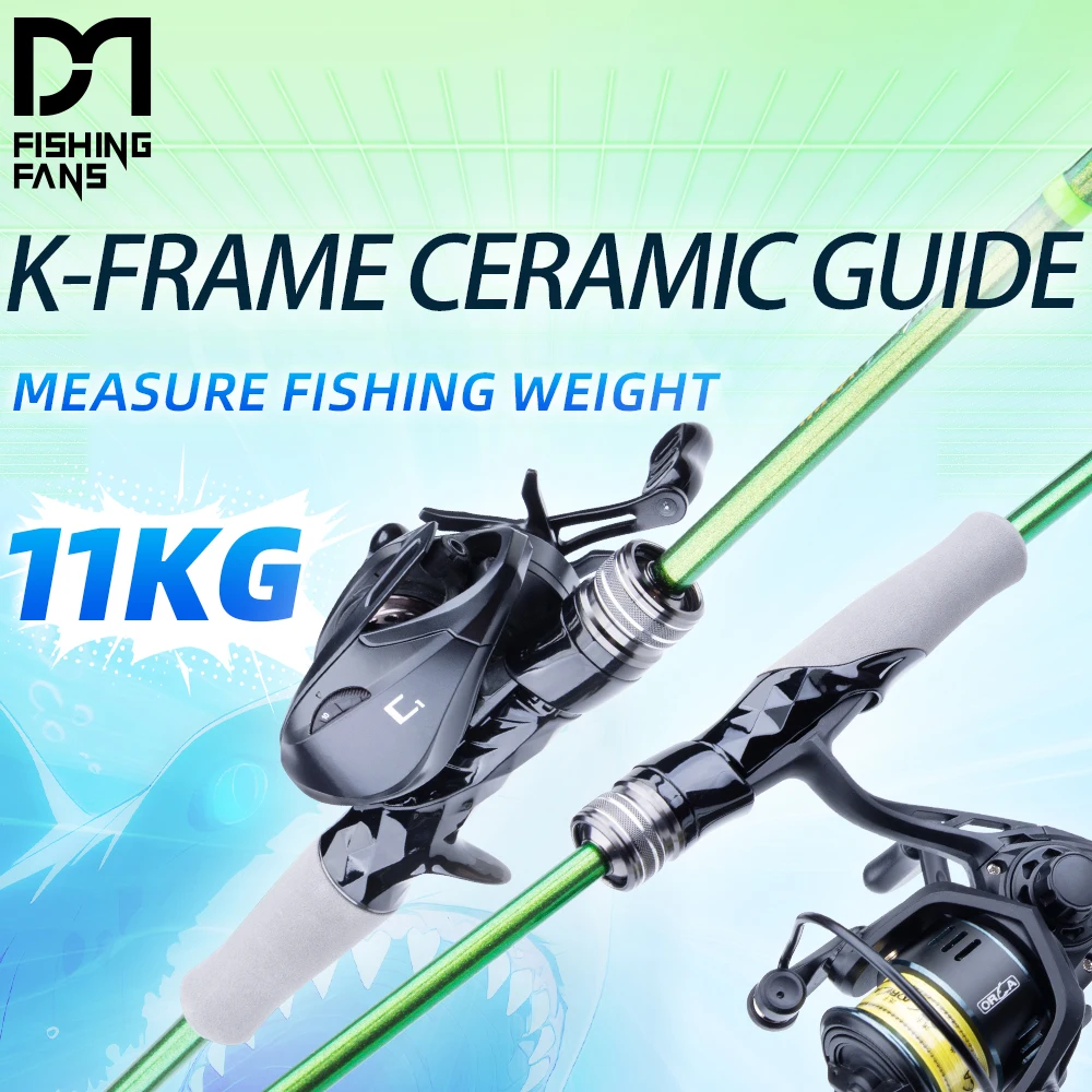

Удочка для спиннинговой и кастинговой ловли FISHINGFANS KUAISHA 1.8м 1.98м 2.1м 2.28м, для морского окуня, с приманкой 7-25г 10-30г, мощность тормоза 11кг
