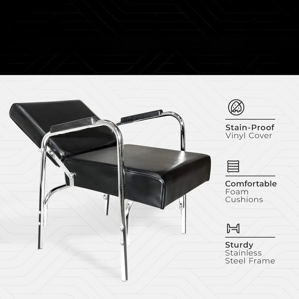 جديد - كرسي شامبو احترافي تلقائيًا، مادة فينيل ممتازة، وسائد إسفنجية عالية الكثافة وبناء فولاذي متين. #5