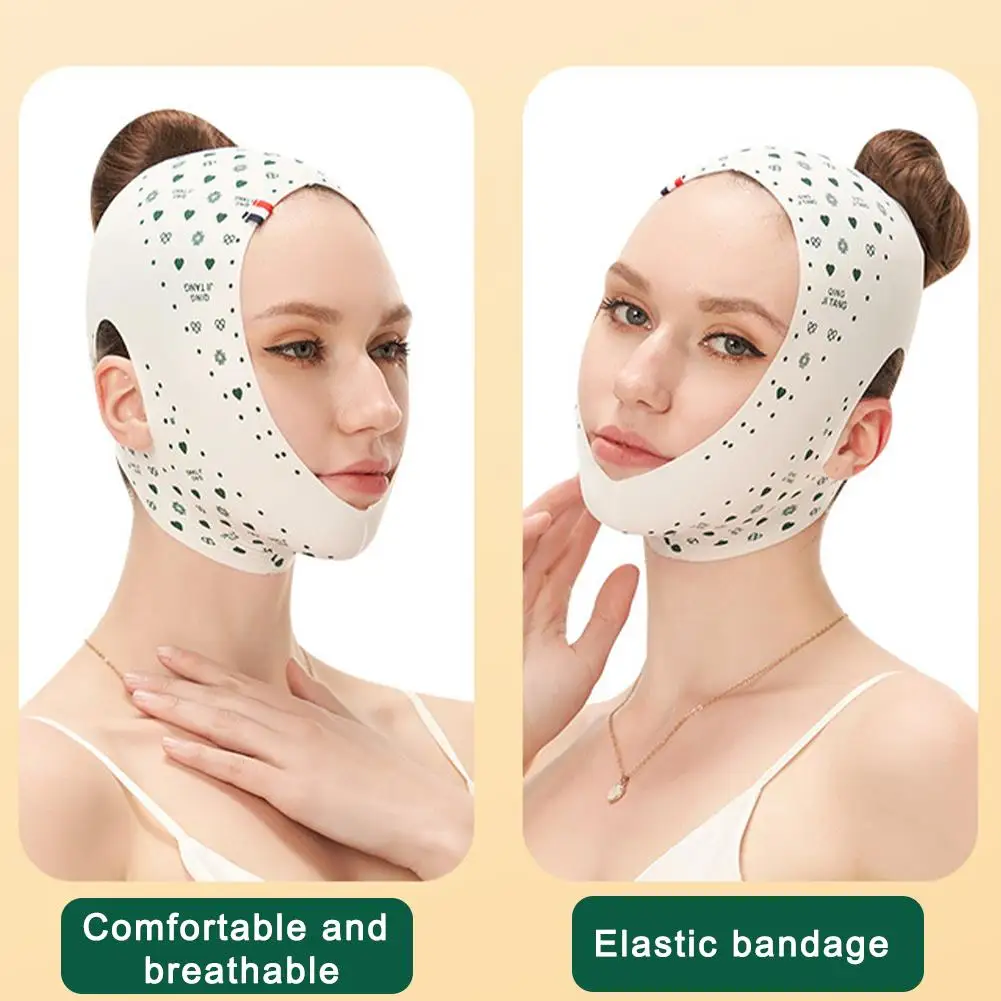 V Face Bandage Lift Up Belt riduce il doppio mento maschera facciale sollevamento traspirante Sleeping nastri per la cura del viso scolpire la pelle M6D4