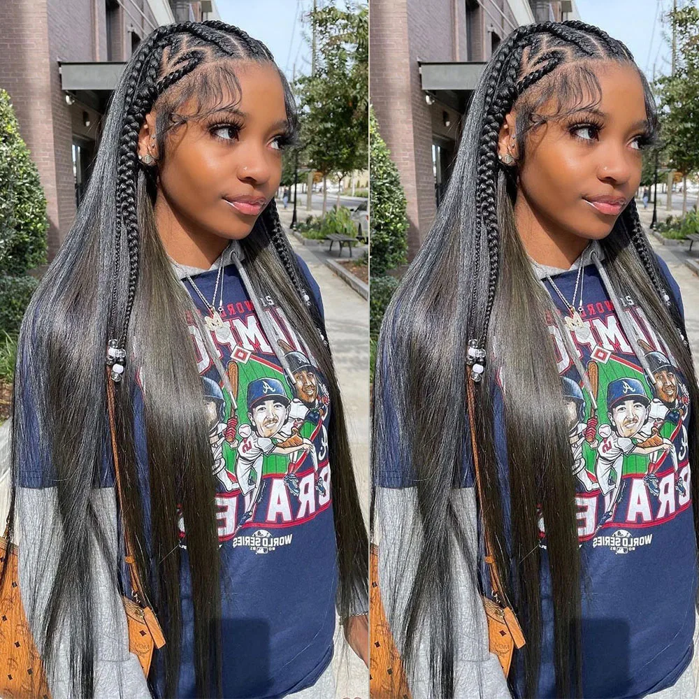 

40 Inch Lace Frontal Wig Bone Straight 13x6 Transparent Lace Front Human Hair Wig 13x4 HD Brazilian Pre Plucked Lace Frontal Wig