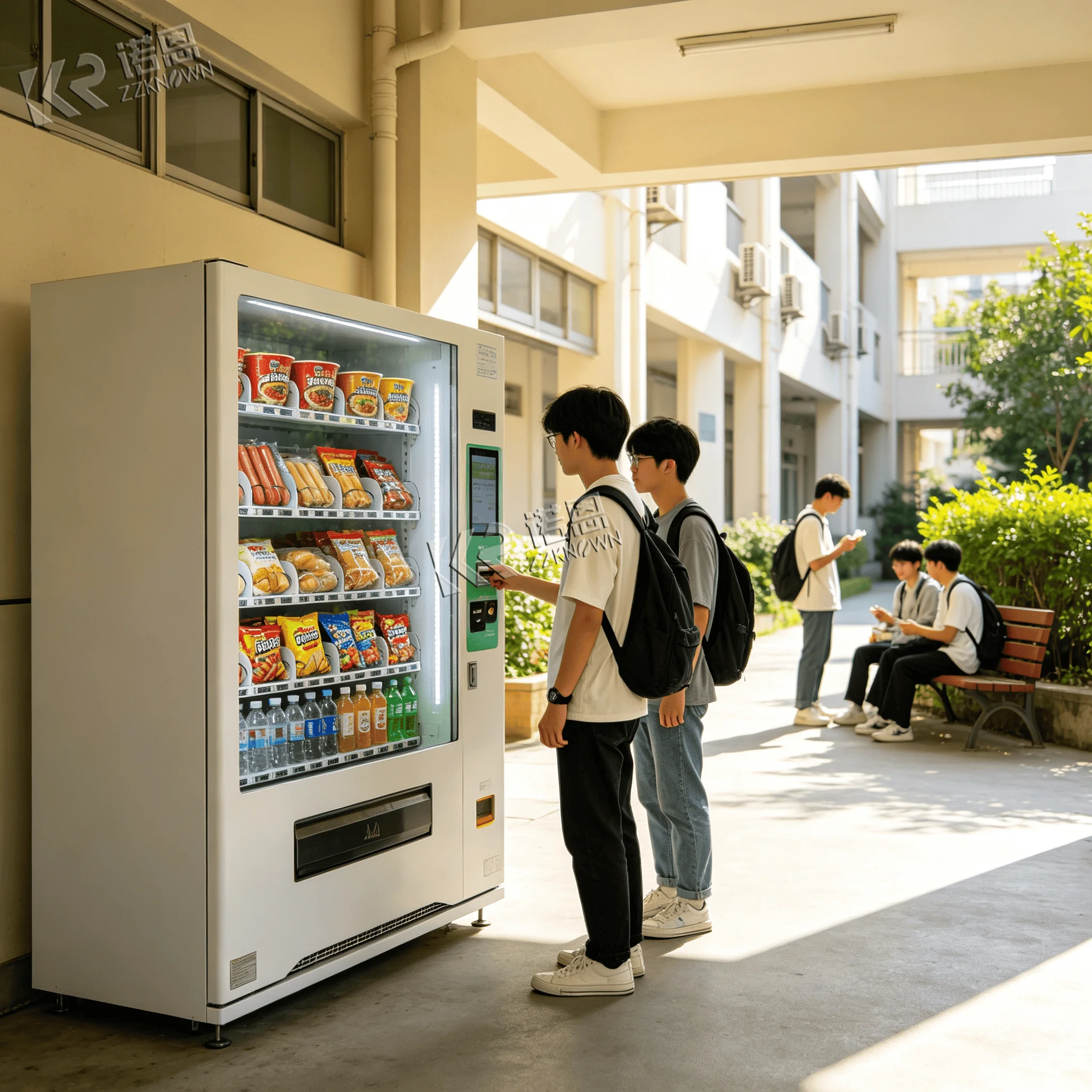 Refrigerated Beverage Vending Machine for Subway Station Self‑Sale with Large‑Capacity Lanes