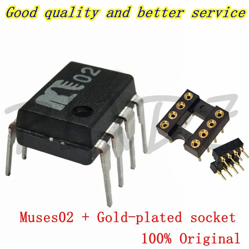 1set MUSES02 MUSES0 m02 02 DIP-8 Feverish audio dual op amp 2.0 Channel HIFI Audio Amplifier Stereo Chip with Gold-plated socket