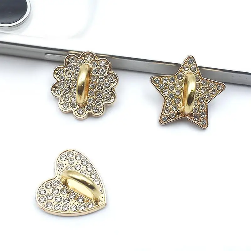 2Pcs Heavy Duty Adhesive Metal Phone Charm Holder Sticky Pendant Hook Finger Ring for Phone Case Lanyard Accessory