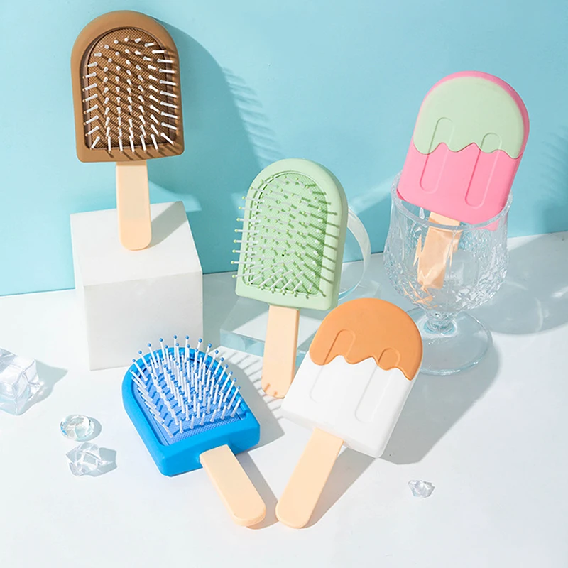 Color-changing Comb Ice Cream Mini Massage Comb Girl Cute Style Air Cushion Comb Portable Hair Comb