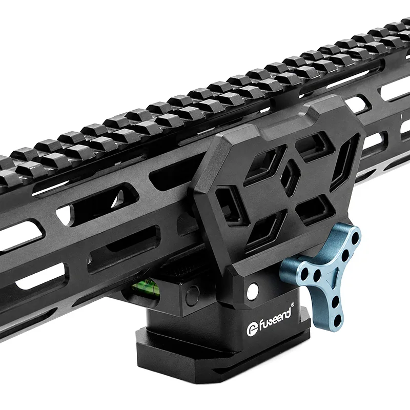 Saddle Clamp Aluminum Alloy Shooting Rest Mount with Bubble Level for Hunting Lightweight Tripod with 3/8-Inch Threads