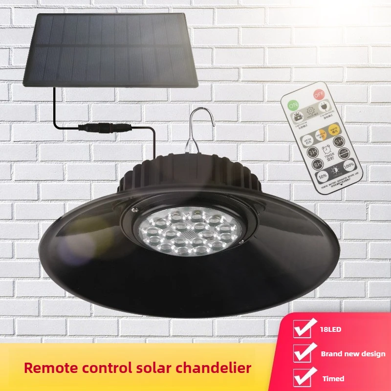 

Solar Light Chandelier Outdoor Garden Lights Waterproof Split Camping Intelligent LED lamp Home Remote Control High Bay Light