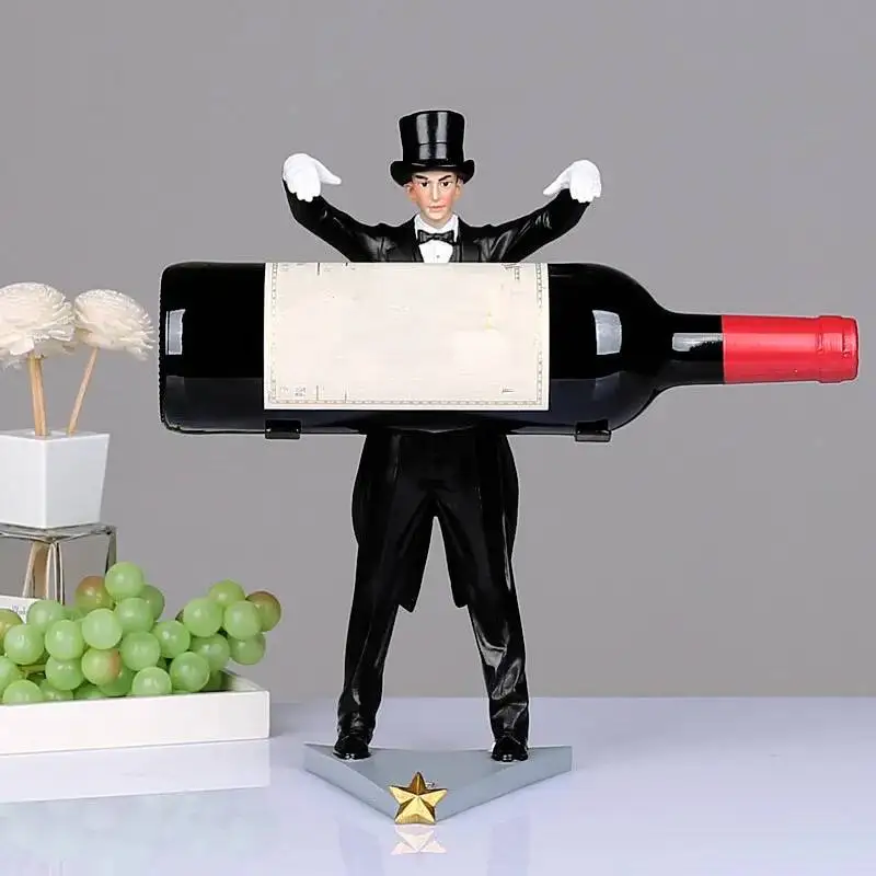 Magical Wine Bottle Rack, Home Decoration, Wine Bottle Rack, Handmade Resin, Colorful European Style, Handsome Magician