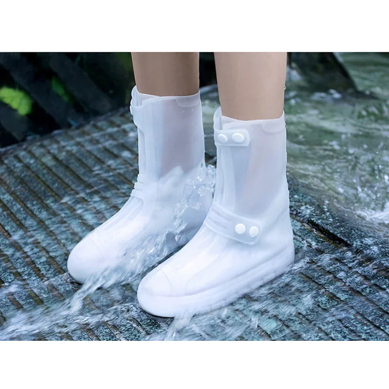 Waterproof Shoe Covers Rain Sets Of Silicone Rubber Boots Children On A Rainy Day High Thickening Antiski Outdoor Rain Boots