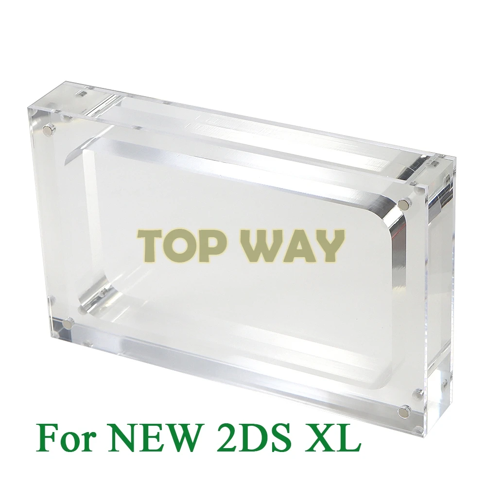 

10PCS For NEW 2DSXL Transparent Storage Magnetic Acrylic Box For NEW 2DS XL LL Game Console Cover Shell Box Display Stand