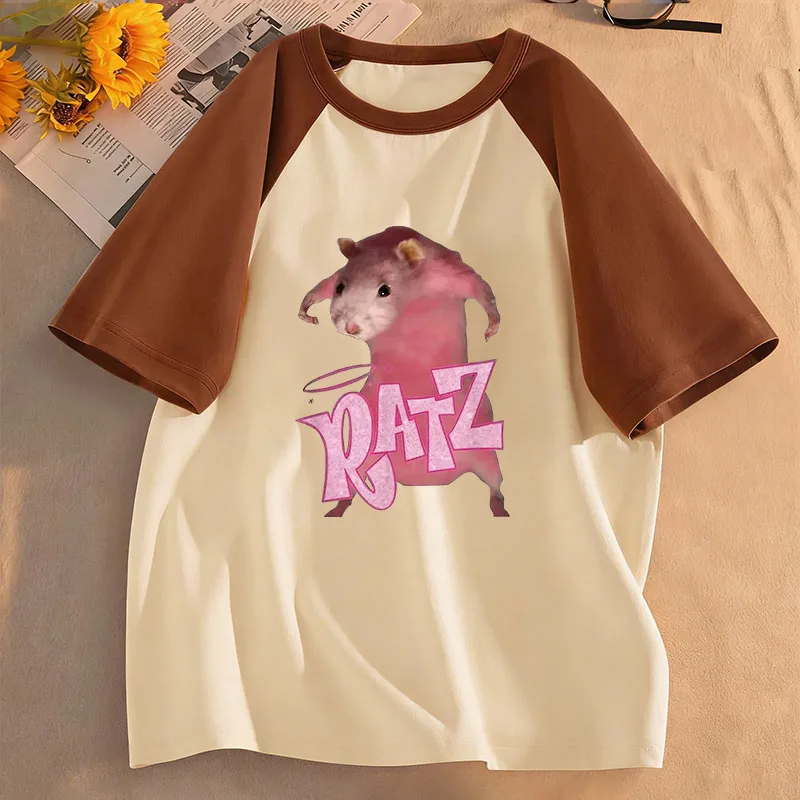 Hip Hop Y2k Mouse Design Printed T Shirts Animal Short Sleeve Kids Children's T-shirt Boys Girls Summer Spring Casual Top Tee