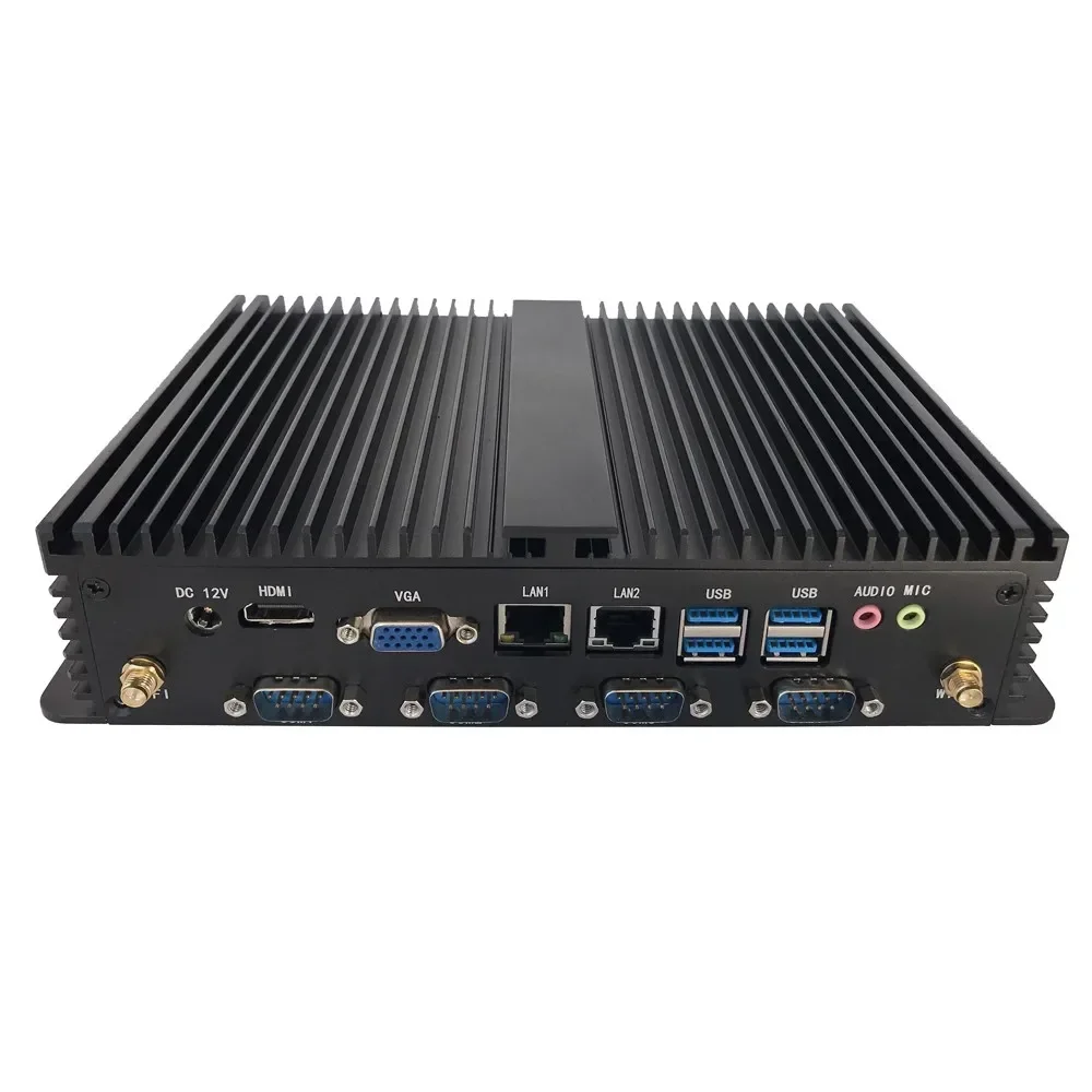 Hot Sale 215*150*52MM Haswell-U I3 I5 I7 Mini pc 4 Lan Port I5-4200U I5 4210U I5 4278U industrial mini pc with parallel Port