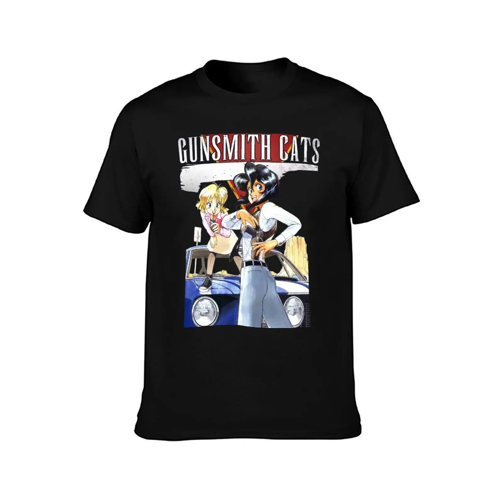 Vintage Cats shirts mens graphic shirts T-Shirt Gunsmith t anime t for man