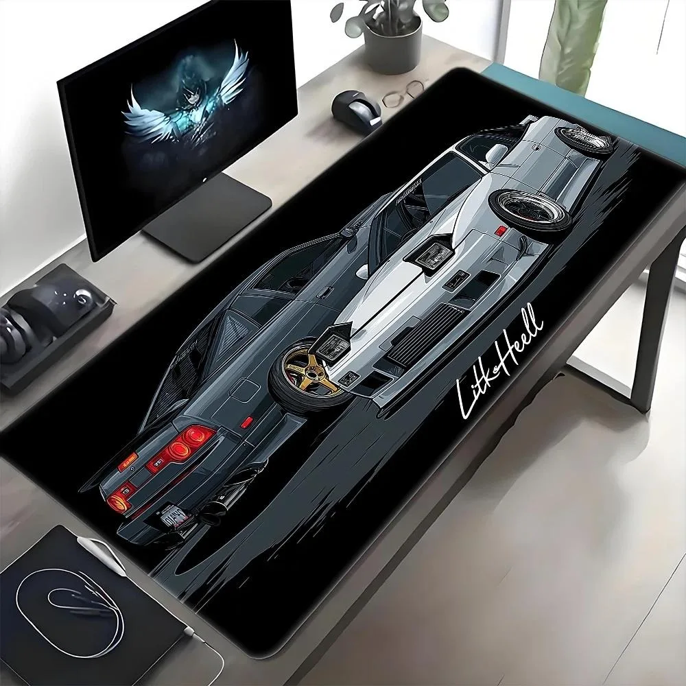 Cool JDM style car-shaped mouse pad, durable and wear-resistant office, gaming and computer table pad for computer use