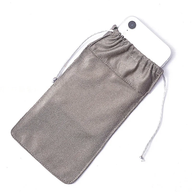 Anti-Radiation Silver Fiber Mobile Phone Bag Faraday Bag Emf Protection Mobile Phone Case Universal Signal Shielding Bag