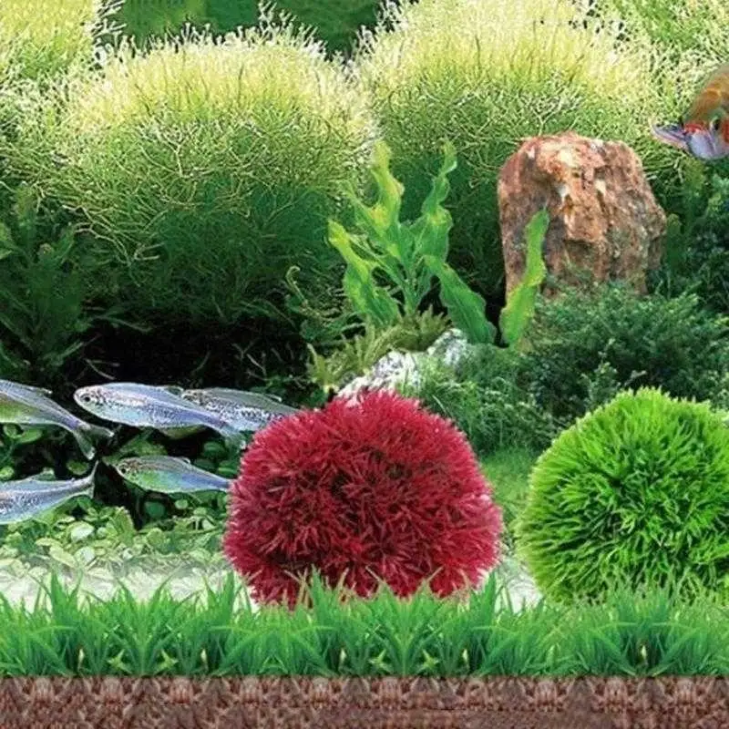 2026 Artificial Aquatic Plastic Plants Aquarium Grass Ball Fish Ornament Aquarium Ornamental Chlorella Prospects Grass For Decor