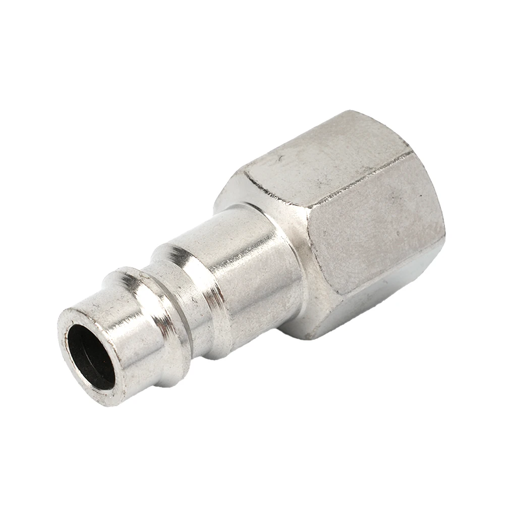Euro Male Quick Release Fittings Accessories Compressor Connect Hose Silver Thread Tools With Female 2pcs Coupler