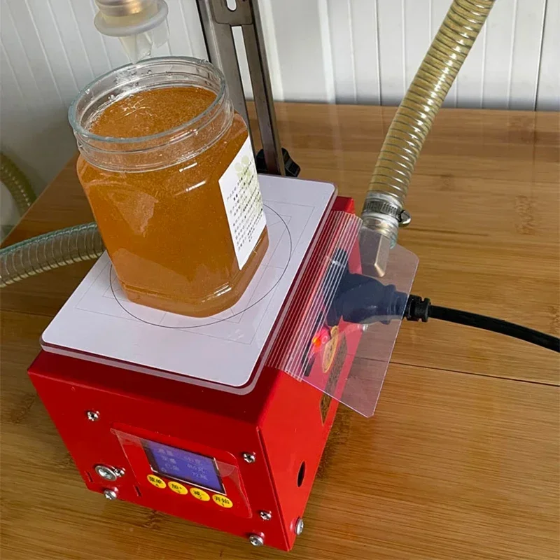 

For Commercial Paste Honey Filling Machine Gear Pump Weighing Type Viscous Liquid Automatic Filler 3kg 5kg