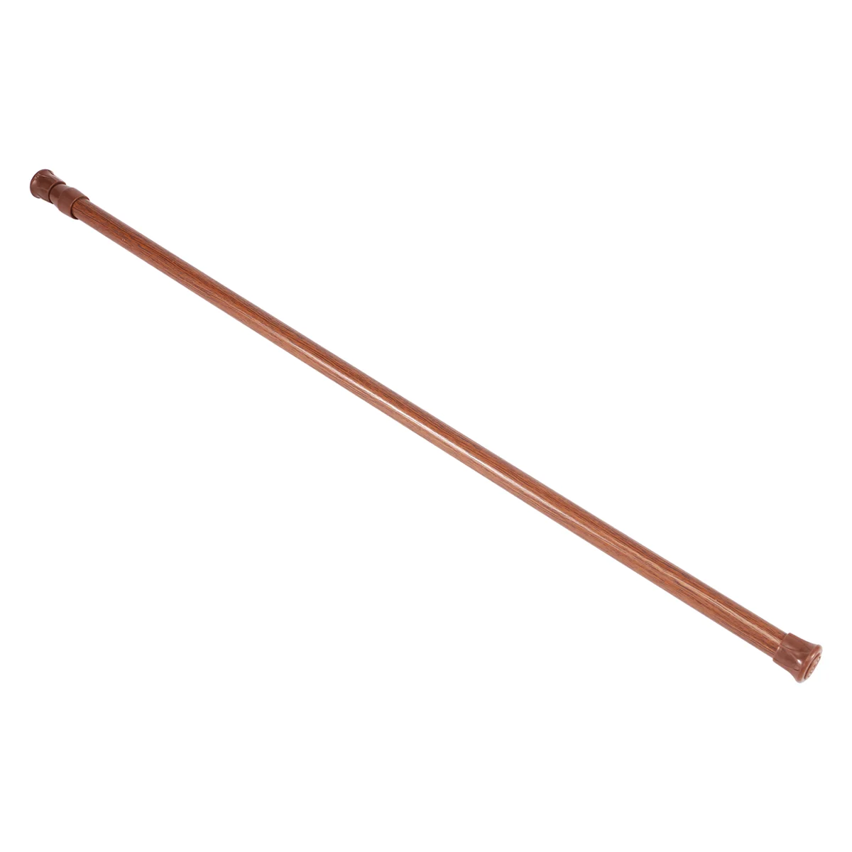 Qualitative! Extendable Telescopic Spring Loaded Net Voile Tension Curtain Rail Pole Rods,55-90Cm,Wood color