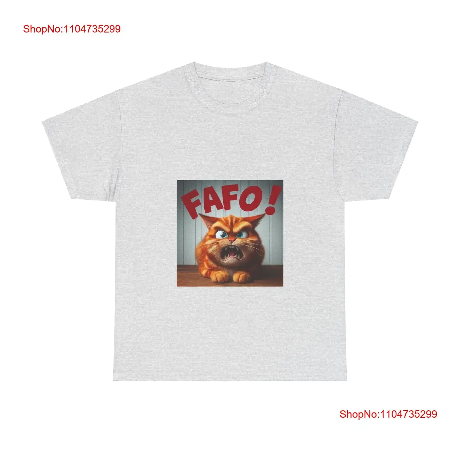 

Футболка FAFO Angry Cat из плотного хлопка, винтажный стираный удобный топ для повседневной носки, дышащая слегка уличная одежда с рисунком