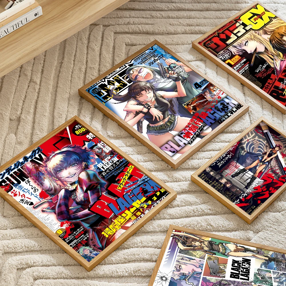 Black Lagoon Classic Movie Posters Fancy Wall Sticker For Living Room Bar Decoration Room Wall
