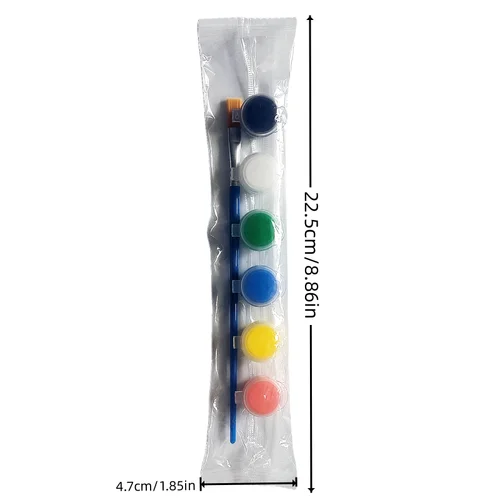 Imagen 2 del producto Juego de pintura acrílica impermeable de 2 ml, 6 colores, Pintura Artística, yeso de graffiti DIY