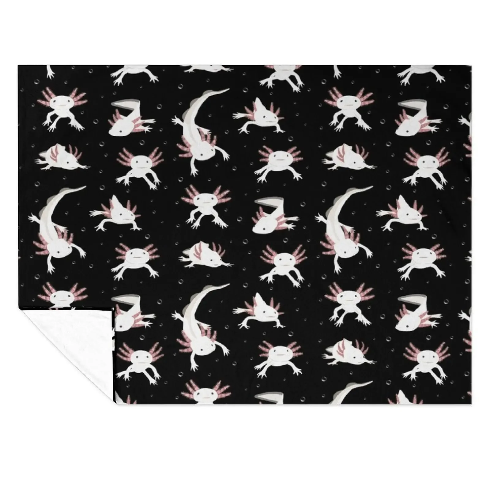 

Axolotls Throw Blanket Soft For Baby Retros Plush Blankets