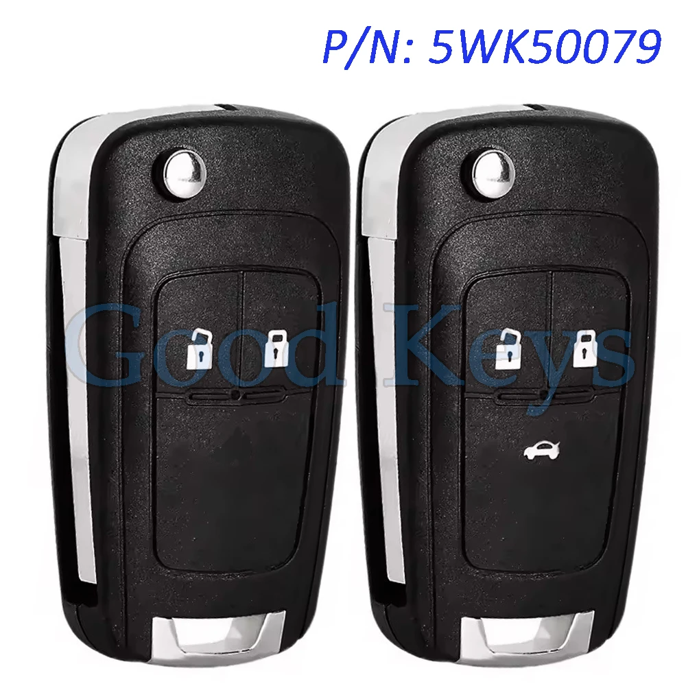 

5WK50079 for Opel Adam Astra J Zafira C Corsa E Insignia Karl Mokka Cascada Corsa 2009-2017 Remote Key Fob ID46 Chip 433MHz
