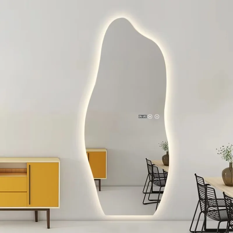 

Modern Minimalist Bathroom Defogger Mirror Lighting Smart Light Emitting Diode Makeup Mirror Unique Full Length Wall Mount