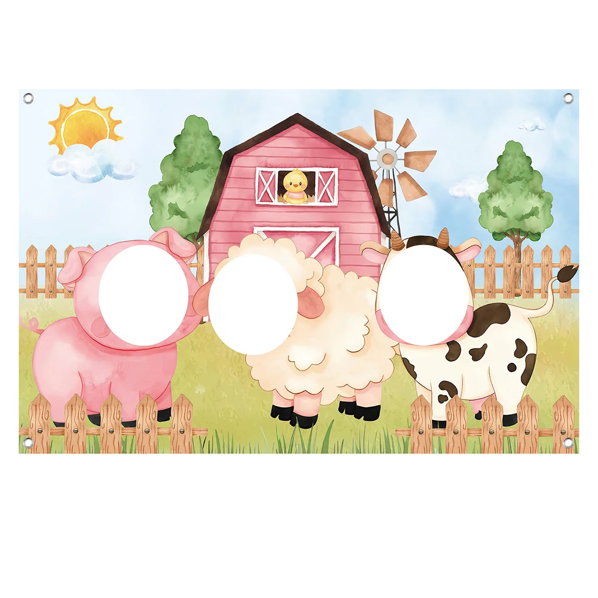 Farm Animal Birthday Photo Background Happy Birthday Party Decoration Kids Farm Theme Birthday Party Supplies Backdrop Cloth