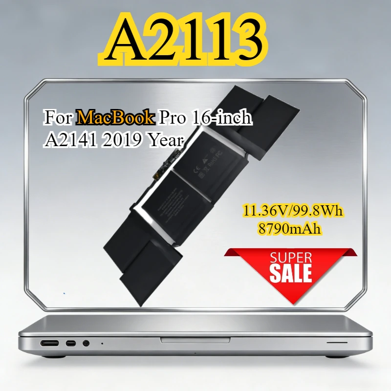 A2113 Laptop Battery for Apple MacBook Pro 16-inch Core I9 A2141 2019year MVVM2LL MVVL2LL/A EMC3347 I7-9750H I9-9980HK 616-00533