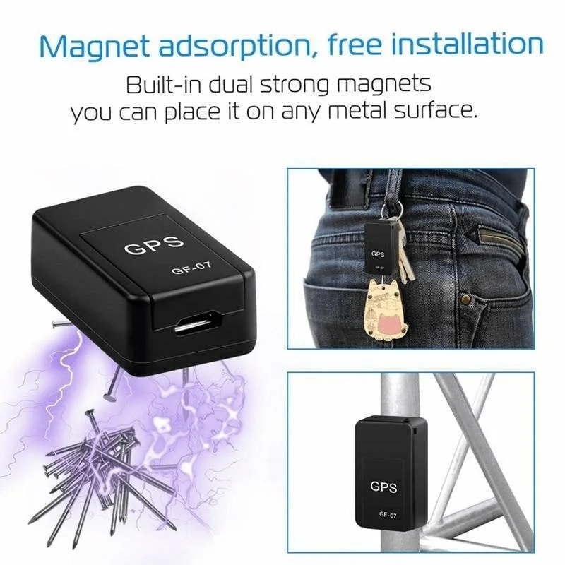 GF-07 Real time Tracking Anti theft and Anti loss Positioner Mini GPS Tracker Strong Magnetic Seat SIM Information Positioner