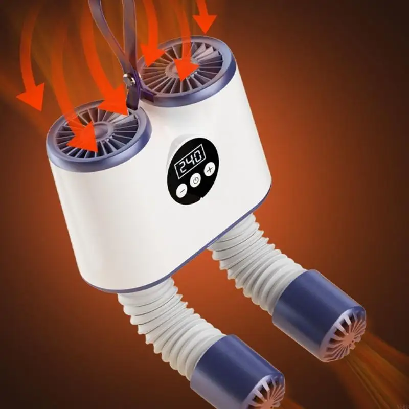 إزالة الرطوبة المحمولة مجفف التمهيد Auto Off الذكي الموقت الموقت مع حذاء رف قابل للتعديل مزيل الردية N58D