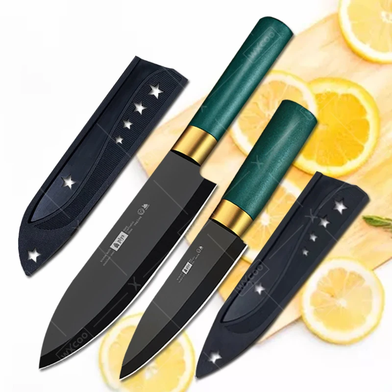 2pcs Kitchen Knives Chef's Fruit Slicing Knife Japanese Hand Forged Utility Knife Stainless Steel Bucher Cleaver Knife Cooking