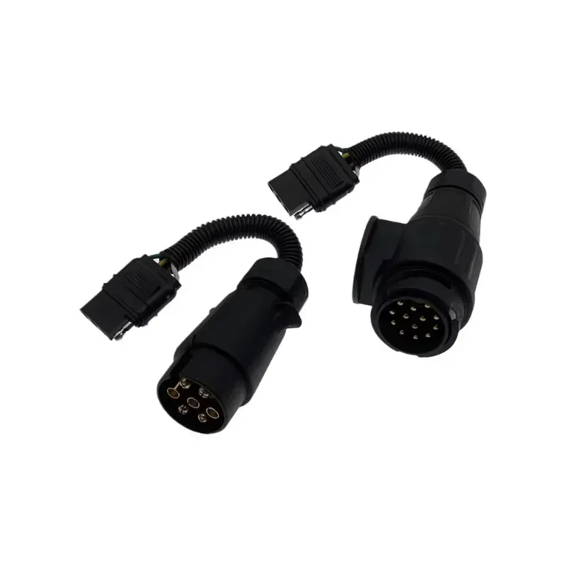 Trailer accessories Conversion connector 7-pin European round plug to 4-pin American flat socket Auto RV modified power supply