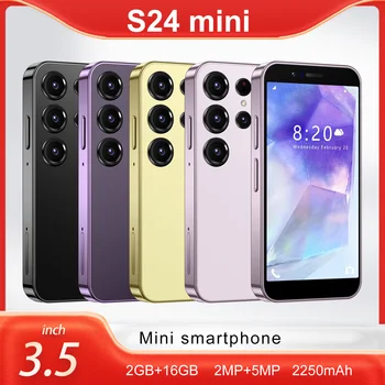 FUFFI-S24 미니 휴대폰, 3.5 인치, 16GB ROM,2GB RAM, 스마트폰 안드로이드, 구글 플레이 스토어, 2250mAh 휴대폰, 2 + 5MP 