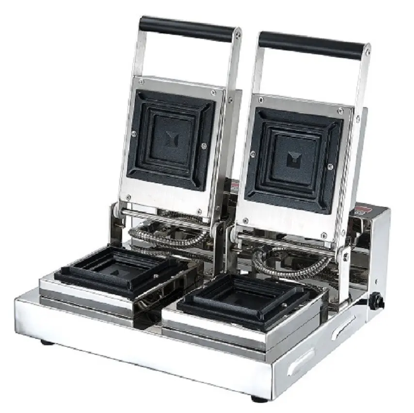 

Профессиональный цифровой пресс для бургеров с двумя насадками и функцией автоматического распыления, антипригарная форма для квадратных котлет для фастфуда