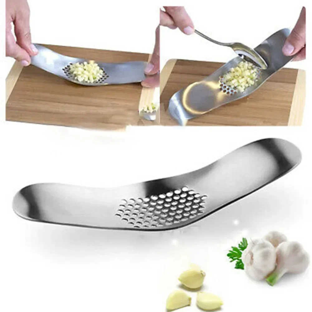 Kitchen Tools Gadgets Stainless Steel Garlic Rocker Crusher Mincer Press Garlic Crusher Handle Garlic Home Supplies