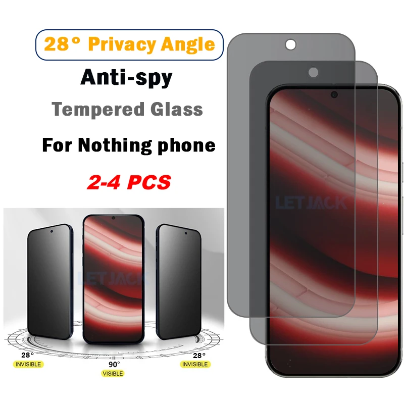 

2-4Piece Anti-spy Tempered Glass for Nothing Phone (2a) Plus Privacy Screen Protector for Nothing Phone (2) CMF Phone 1 Glass