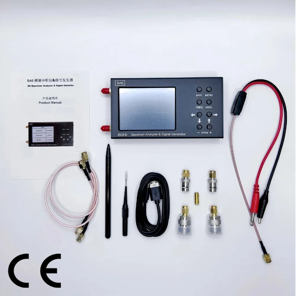 SA6 Portable Spectrum Analyzer with Built-in Signal Generator,35MHz-6.2GHz,Support PC Software Control,Suitable for Radio,Audio