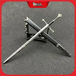 22cm Silver Sword The Anduril Narsil Sword Movies Peripheral Medieval Metal Model Samurai Keychains Ornament Crafts Toys